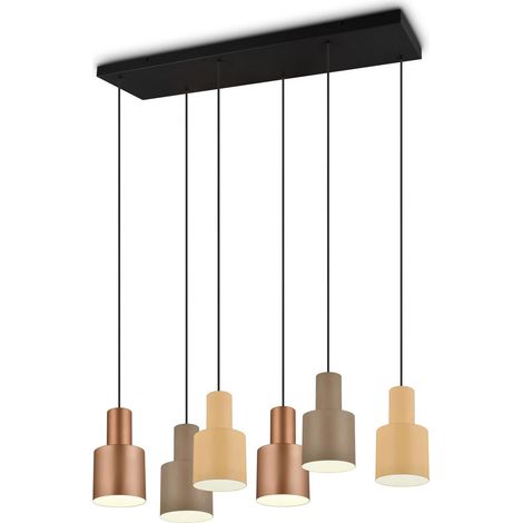 Lámpara de suspensión Trio Agudo Negra Mate 85 cm (1/3)