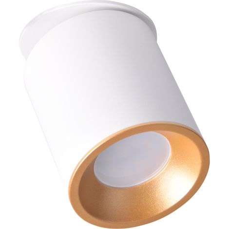 Faretto incasso orientabile GU10 bianco oro Haron Polux (1/2)