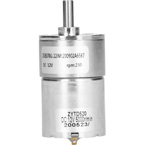 Moteur électrique ZGB37RG 230R-12V à haute torsion, micro-moteur à réduction de vitesse, pour engrenages de précision. (1/5)