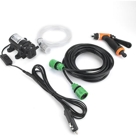 Kit de pompe et pistolet de nettoyage électrique 12 V pour lavage de voiture avec connecteur (1/5)