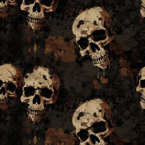Tela Oxford decorativa para exteriores - Motivo de calavera I DX4368 (1/5)