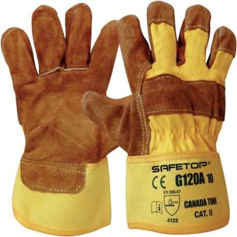 Guantes mixtos en serraje con elástico interior Canada Tone
