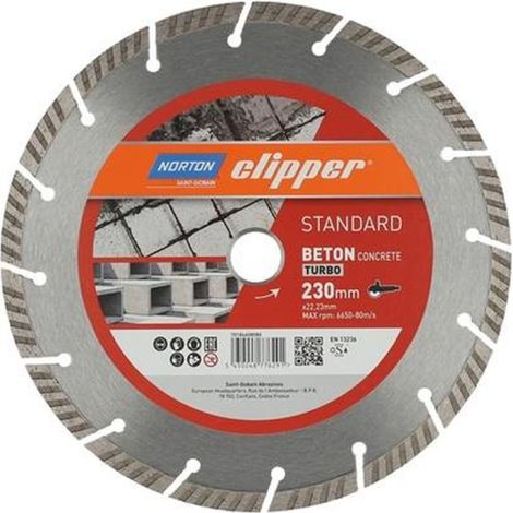Norton Clipper Disco Diamantato STANDARD BETON TURBO 230x22,23 mm (1/2)