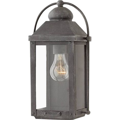 Anchorage Hinkley Outdoor 1 Light Wandlaterne im Alter von Zink IP44 (1/5)