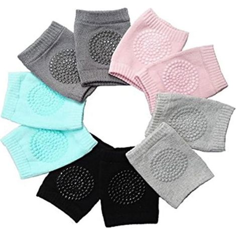 Baby-Knieschützer, rutschfeste Krabbel-Knieschützer, elastische Beinlinge für Kleinkinder, Ellenbogenschutz, Knieschoner für Kleinkinder, 5 Paar (1/5)
