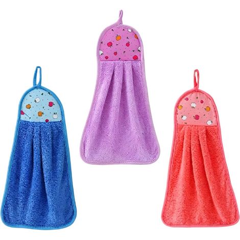 Handtuch mit Schlaufe 3er Pack Küchenhandtücher aus