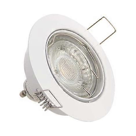 Plafonnier encastré lumineux - Lot de 5 spots encastrés - Ampoules LED GU10 incluses - Blanc neutre 50 W (1/5)