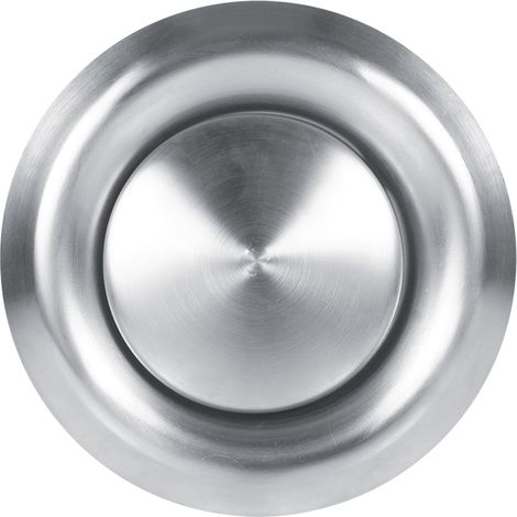 Sortie d’air ajustable ronde – murale argentée – acier inoxydable – ventilation plafond – conduit – 150mm