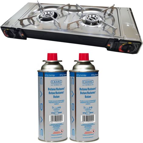 PACK INCASA Réchaud à gaz portable + CADAC 2 Cartouches de gaz (1/4)
