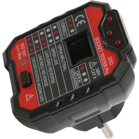 Testeur de fuite de courant 20D, détecteur de fuite de courant, vérificateur de circuit électrique, fil sous tension et fil neutre, fiche 48-250VEU (1/5)