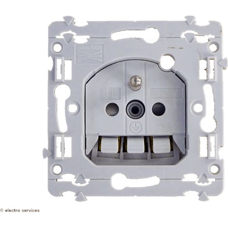 Hager – Prise de courant 2P+T – Courant nominal 16A – Tension 250V – Usage intérieur – Mécanisme Kallysta