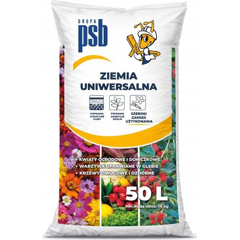 Universelle Gartenerde für Pflanzen und Gemüse PSB 50L