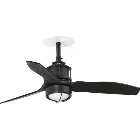 JUST FAN S RECESSED Ventilador negro/nogal 3000K