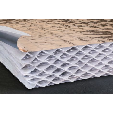 Actis – Panneau isolant réflecteur HYBRIS 31 2700×1200 mm – Épaisseur 105 mm – R 4,0 m²·K/W – Isolation thermique et acoustique – 4 panneaux (≈ 12,96 m²)