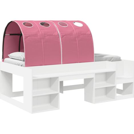 Maison Exclusive - Hochbett für Kinder mit Stauraum Weiß und Rosa