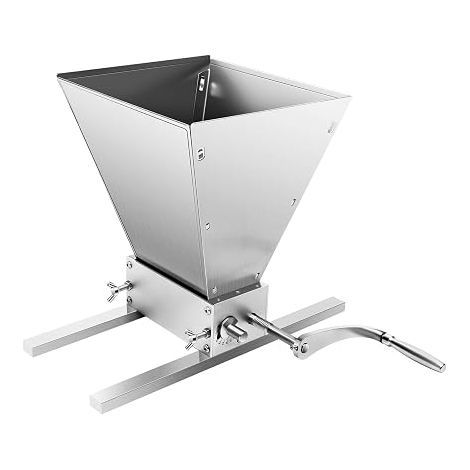 Moulin à céréales, 2 rouleaux, en acier inoxydable, haute performance, pour malt, nourriture, maïs, grain, moulin, broyeur manuel réglable, 4L Getreidequetsche (1/5)