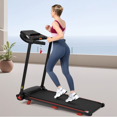 Tapis de course pliable 3,0 HP, inclinaison 8 %, jusqu'à 14 km/h, noir HAVRYA (1/5)