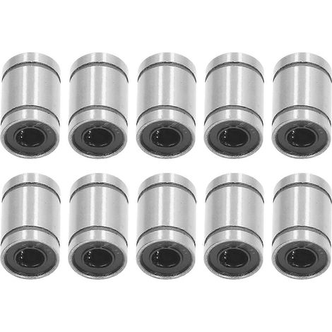 10 Stück Linearführungslager aus legiertem Stahl, 6 mm Innendurchmesser, 12 mm Außendurchmesser, 19 mm Länge, LM6UU für Maschinen und Anlagen