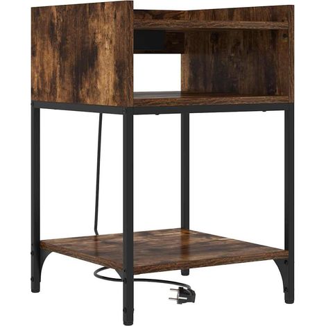 Maison Exclusive - Armadio da Notte Rovere fumé 40 x 40 x 61 cm Legno multistrato