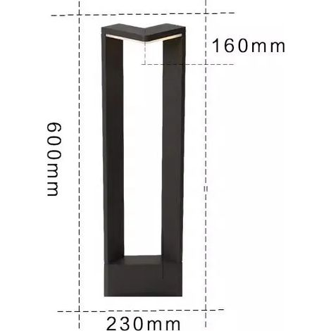 (Blanc froid - 60 cm) Nouvelle lampe LED extérieure étanche IP65 pour jardin, allée, parc, villa, cour (110 V, 220 V, 230 V) - Éclairage idéal pour les jardins, allées, parcs, villas et cours. (1/5)