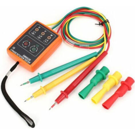Sm852B 3-Phase Rotation Testeur Numerique Indicateur De Phase De Detecteur Led Buzzer Phase Compteur Sequence,de (1/4)