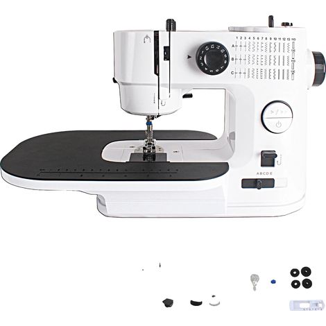 Mini Machine à Coudre Électrique, 41 Modèles de Points, Longueur de Point Réglable, Design Compact, Enfileur de Fil Automatique, Cadre Métallique Robuste (1/5)