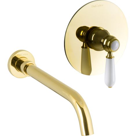 PaulGurkes Waschtisch-Armatur Gold 2-Loch Unterputz Einhandmischer Nostalgie (1/5)
