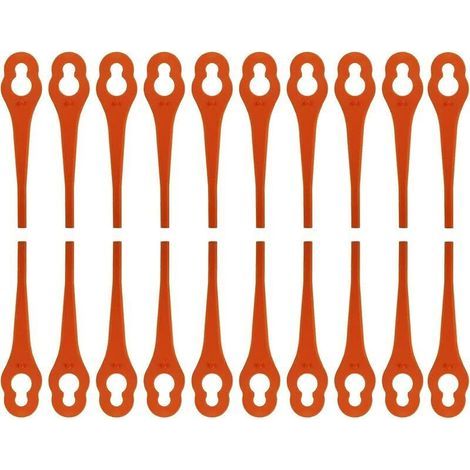 Lot de 100 lames de rechange pour coupe-bordures Fuxtec FX-E1RT20, lames en plastique pour coupe-bordures sans fil Fuxtec (1/5)