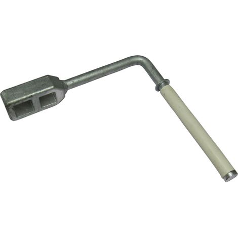 Galvanised Canal Boat Windlass Handle (British Waterways Gate Lock Key)