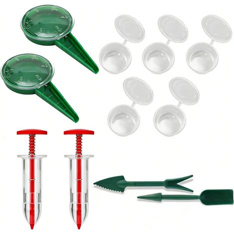 11 Pcs Mini Semoir Semences, Jardinière de Jardin à Main, Distributeur de Graines, pour Petits Outils à Main de Jardin pour Semer, Arroser (1/5)
