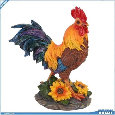 Bardusch - Statue De Coq Décorative Extérieure En Résine Synthétique Pour Jardin Et Cour (1/4)
