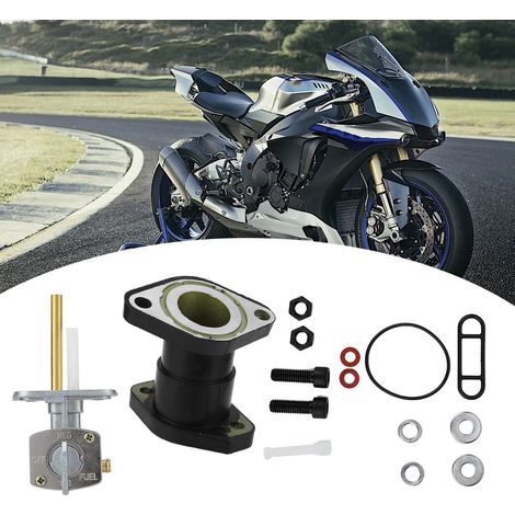 Ensemble de 2 pièces : interrupteur de vanne d'essence pour collecteur d'admission de carburateur, compatible avec Yamaha Big Bear 350 YFM350 (1987-1999). (1/5)