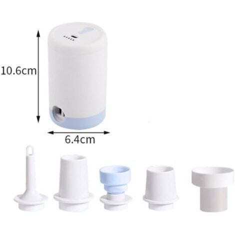 Electric Pump for Vacuum Storage Bag, 1500mAh Portable Air Pump, 20W Electric Air Pump for Inflatable Mattress, Paddling Pool, Toy (1/5)