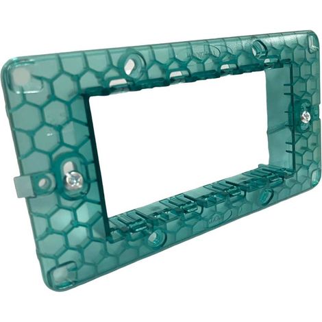 Kit 5 supporti modulo verde per placche 4 posti compatibile con vimar plana cassetta 504 scatola per placchette interruttori (1/4)