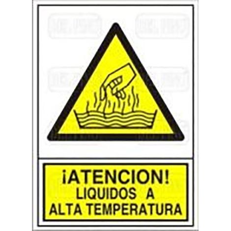 señal 360 adhesiva 148x105 ''liq.alt.temp ­atencion liquidos a alta temperatura