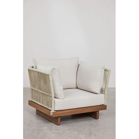 Confezione da 2 poltrone Dailin in legno di acacia e corda intrecciata SKLUM             (1/5)