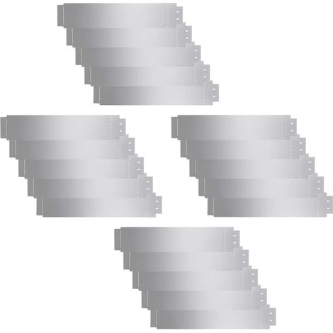 INLIFE Clôture de pelouse 20 pcs Acier galvanisé 100x20 cm (1/5)