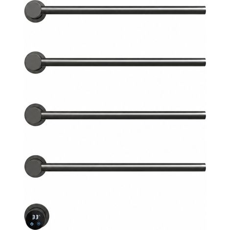 Sèche-Serviettes 06 gris pistolet encastré, nombre de barres personnalisable, produit 5848,57 cm, emballage 55,5 × 56 × 5 cm, poids brut 2,42 kg – Livraison gratuite