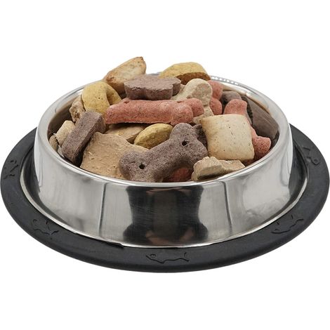 Bol/bandeja/platos de acero inoxidable para perros y mascotas, bol de acero inoxidable antideslizante (1/5)