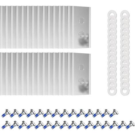 Packung mit 30 Edelstahl-Mährobotermessern für Mammotion Luba Yuka inklusive Schrauben und Unterlegscheiben (1/5)