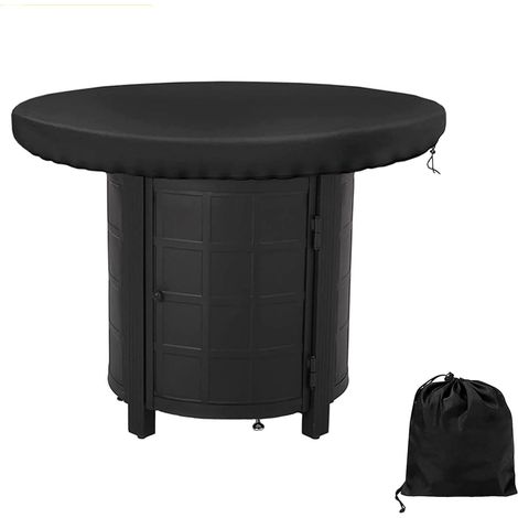 Feuerplatte Abdeckung,Abdeckhaube für den Feuerplattengrill,Wasserdicht Anti-UV 420D Grillplatte Schutzhülle,Rund Schwarz Wasserbeständigkeit Abdeckung(80cm) (1/5)