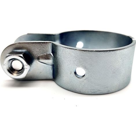 Collier de Serrage Poteau 60mm Pack 20 Diamètre 60mm Collier de Serrage Métallique Accessoire Galvanisé pour Cloture et Poteaux, Fixation Entretoises au Poteau Cloture (1/5)
