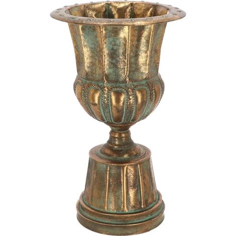 Vase Médicis à la Française en Métal Vieilli H. 45cm - 27 x 27 x H 45 cm - Livraison gratuite (1/2)