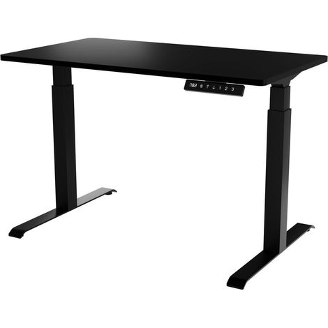 SCRIVANIA ELETTRICA REGOLABILE NOOM DESK MOTION 120 GAMBE NERE PIANO NERO MOON