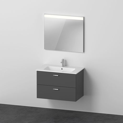 Duravit Xbase, juego de muebles de pared, con espejo LED, lavabo (1/5)