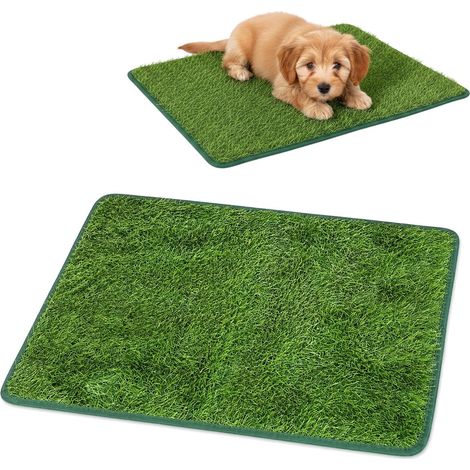 Grande litière en gazon artificiel pour chien - 50 x 100 cm Gazon artificiel pour balcon, appartement, terrasse, extérieur (1/5)