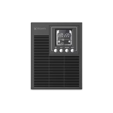 Atlantis Gruppo di Continuità UPS Online A03-OP1002XLN 1000VA 700W Tower Doppia Conversione 2x12V 9Ah USB EPO RS232 2xSchuko 1xIEC LCD