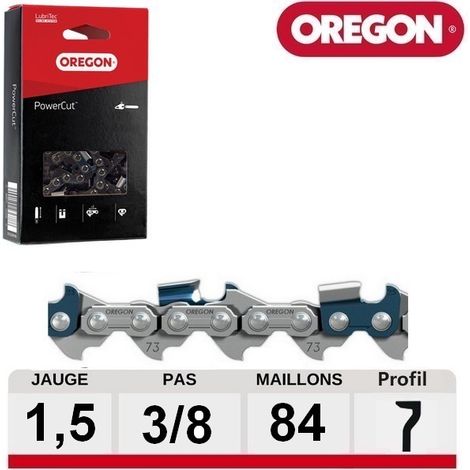 Chaine tronçonneuse Oregon 84 dents carrée PowerCut Oregon 73LPX084E