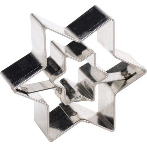 Ausstecher Stern Doppel 5 cm Edelstahl - Patisse
