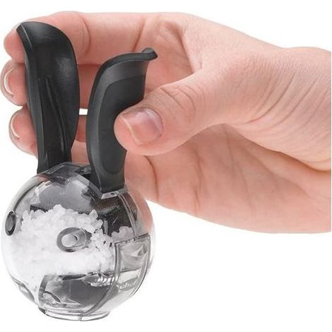 Moulin à sel et poivre manuel, design oreilles de lapin noir, outil de cuisine multifonction pour épices (1/4)
